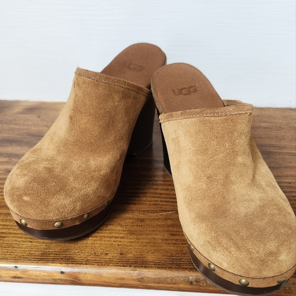 UGG Women's Chestnut Suede Mules. Never Worn.